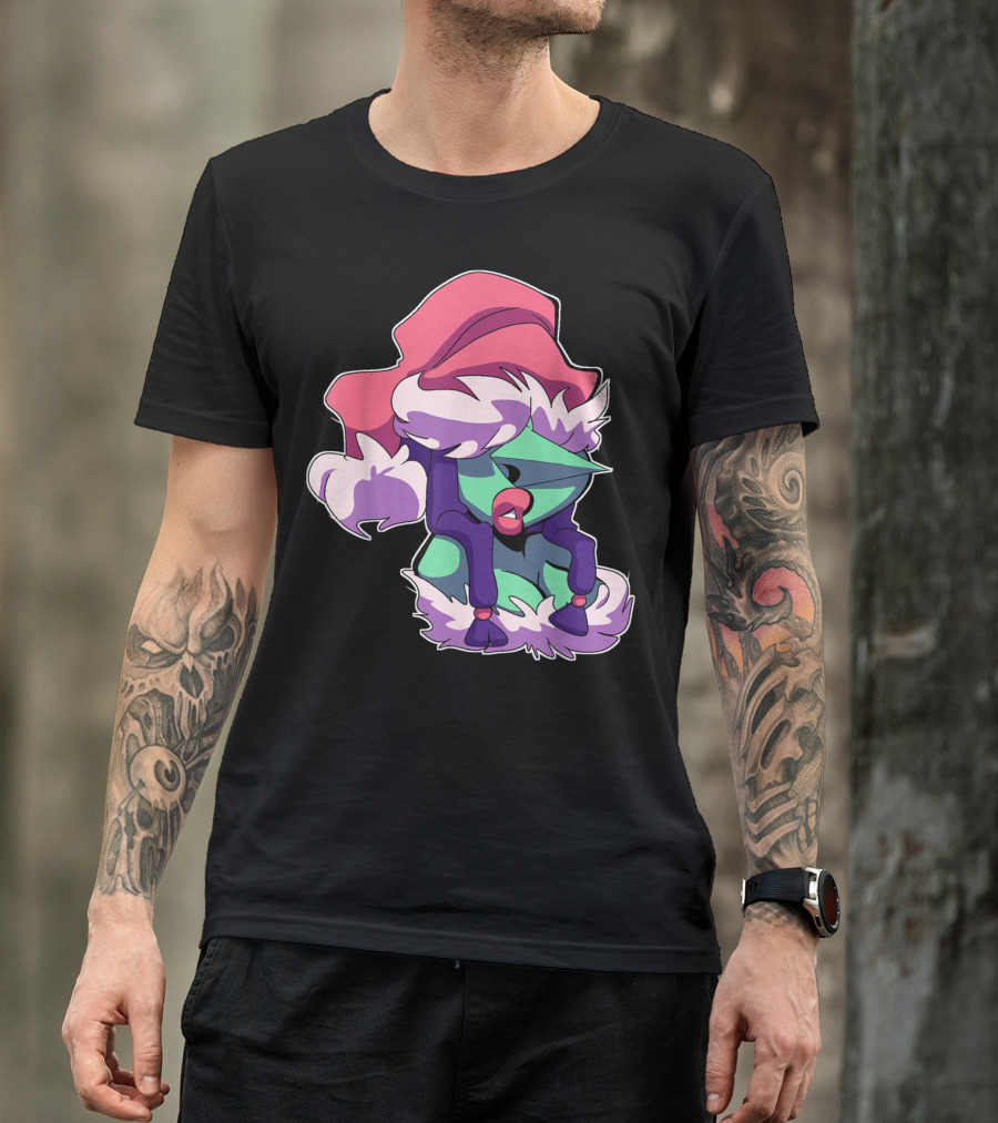 Christmas Is Coming Character In Festive Purple Santa T-Shirt