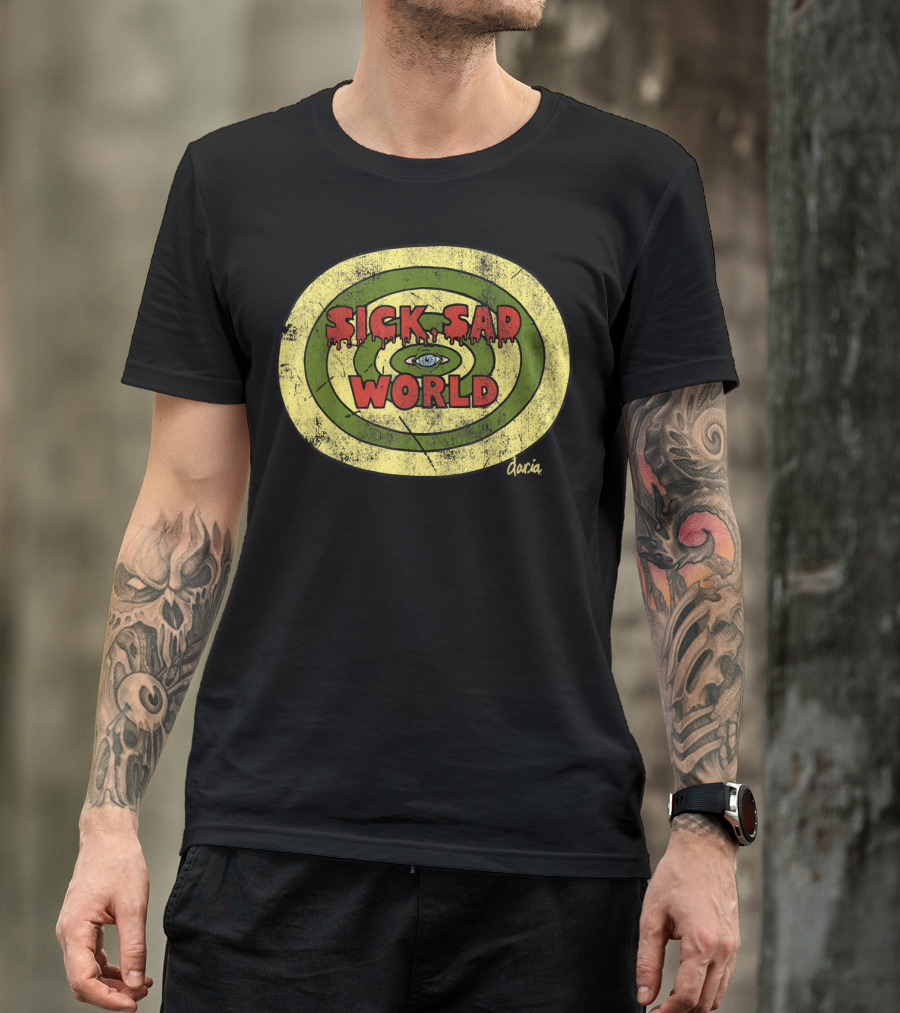 Daria Sick Sad World Eye Drippy Text T-Shirt