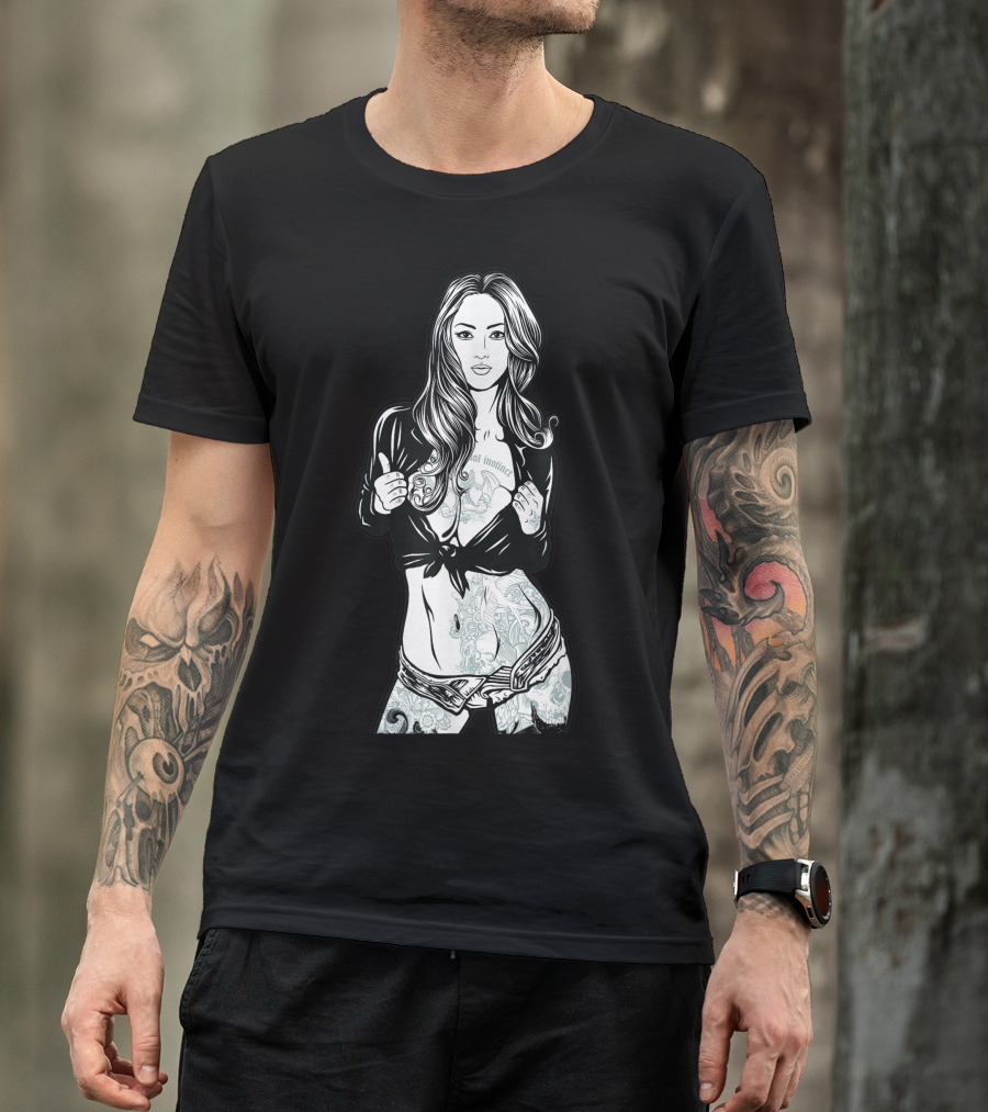 Fatal Instinct For Cool People Tattoo Art By Mevs T-Shirt
