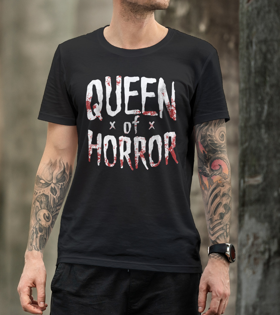 Queen Of Horror Funny Halloween Movie Fan Horror T-Shirt