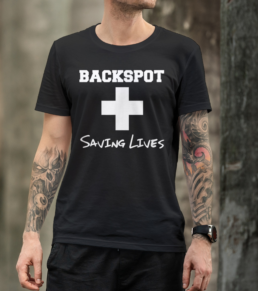 Backspot Plus Saving Lives Cheerleader T-Shirt