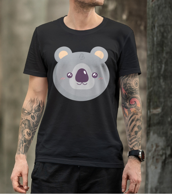 Cute Koala Face Blushing Expression T-Shirt
