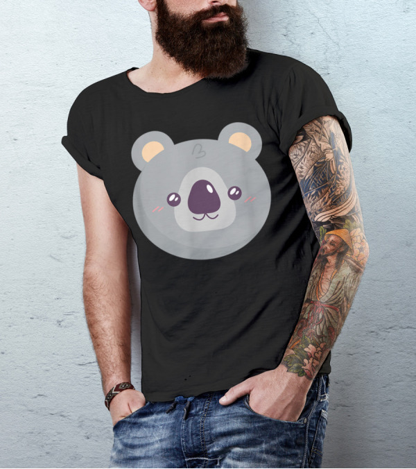 Cute Koala Face Blushing Expression T-Shirt