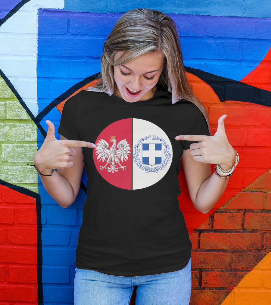 Poland White Eagle Greece National Emblems T-Shirt