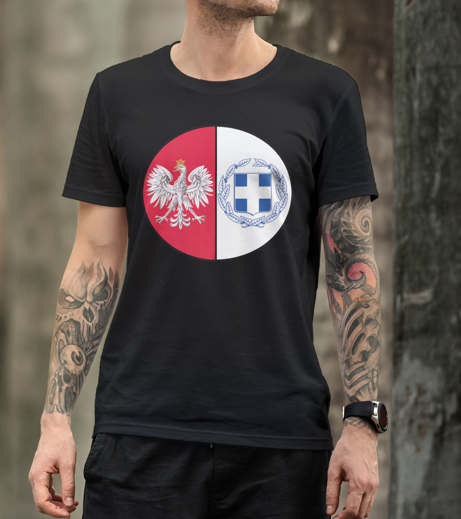 Poland White Eagle Greece National Emblems T-Shirt
