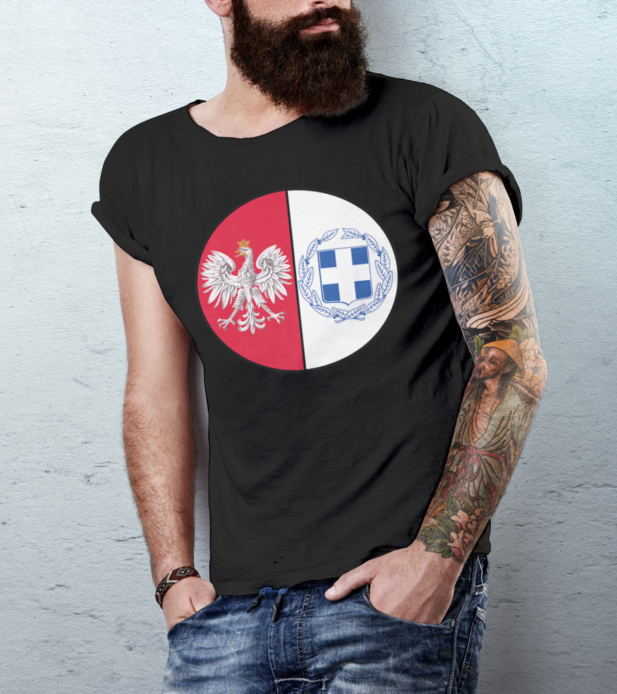Poland White Eagle Greece National Emblems T-Shirt