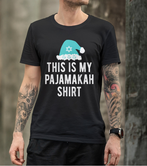 This Is My Pajamakah Shirt Oy Oy Oy Star Of David Hat T-Shirt