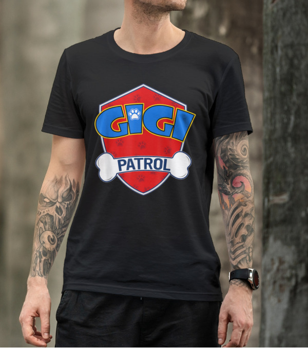 Gigi Patrol Shield Paw Badge Dog T-Shirt