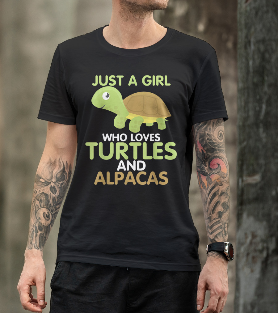 JUST A GIRL WHO LOVES TURTLES AND ALPACAS T-Shirt