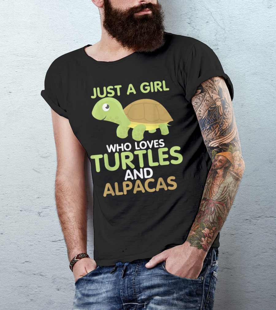 JUST A GIRL WHO LOVES TURTLES AND ALPACAS T-Shirt