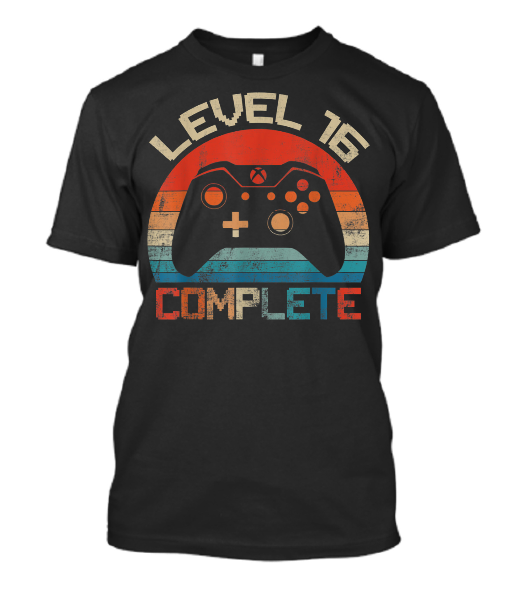 Level 16 Complete Vintage Birthday Gaming Controller Retro 16th T-Shirt