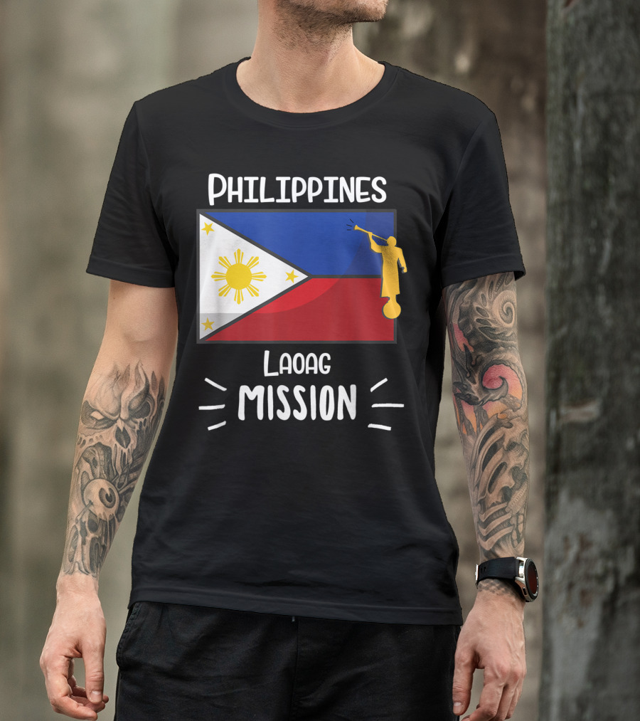 Philippines Laoag Mission Flag And Angel T-Shirt