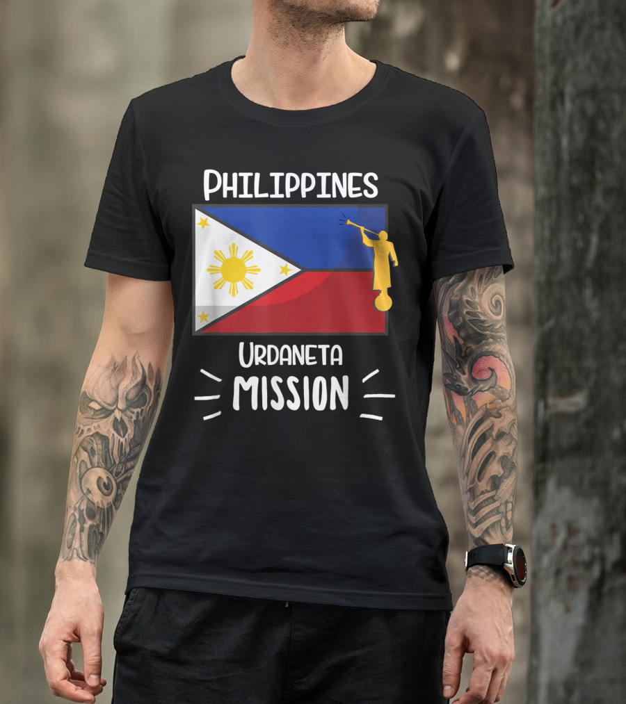 Philippines Urdaneta Mission Mormon LDS Flag And Moroni T-Shirt