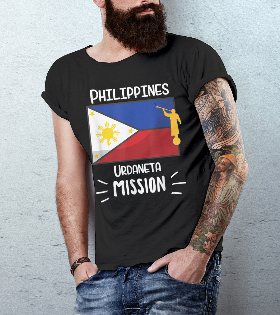 Philippines Urdaneta Mission Mormon LDS Flag And Moroni T-Shirt