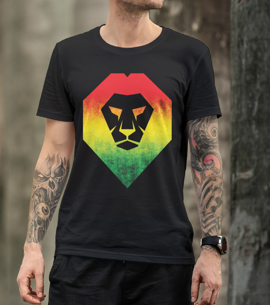 Rasta Flag Jamaican Reggae Lion Bold And Proud T-Shirt
