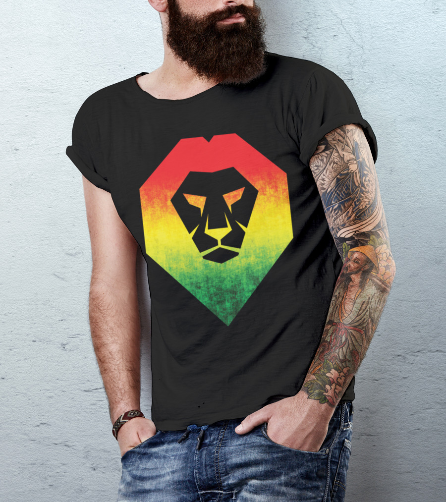 Rasta Flag Jamaican Reggae Lion Bold And Proud T-Shirt