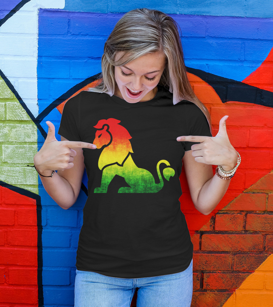 Rasta Flag Reggae Lion Jamaica T-Shirt