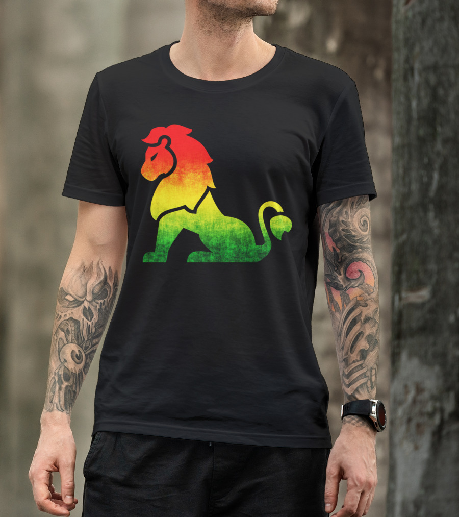 Rasta Flag Reggae Lion Jamaica T-Shirt