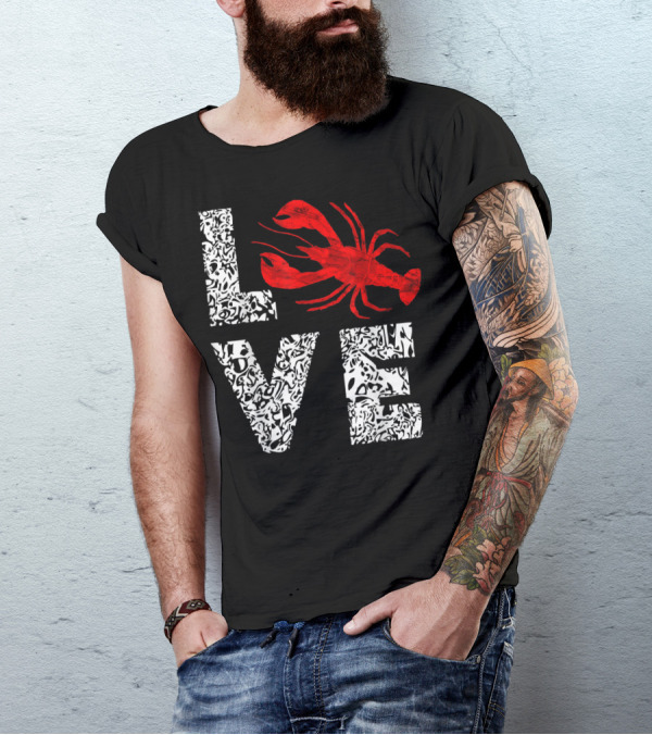 Love Crawfish Cajun River Crayfish Crab Boils Ditch T-Shirt