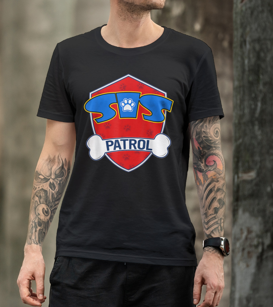 Sis Patrol Paw Shield Sister Dog T-Shirt