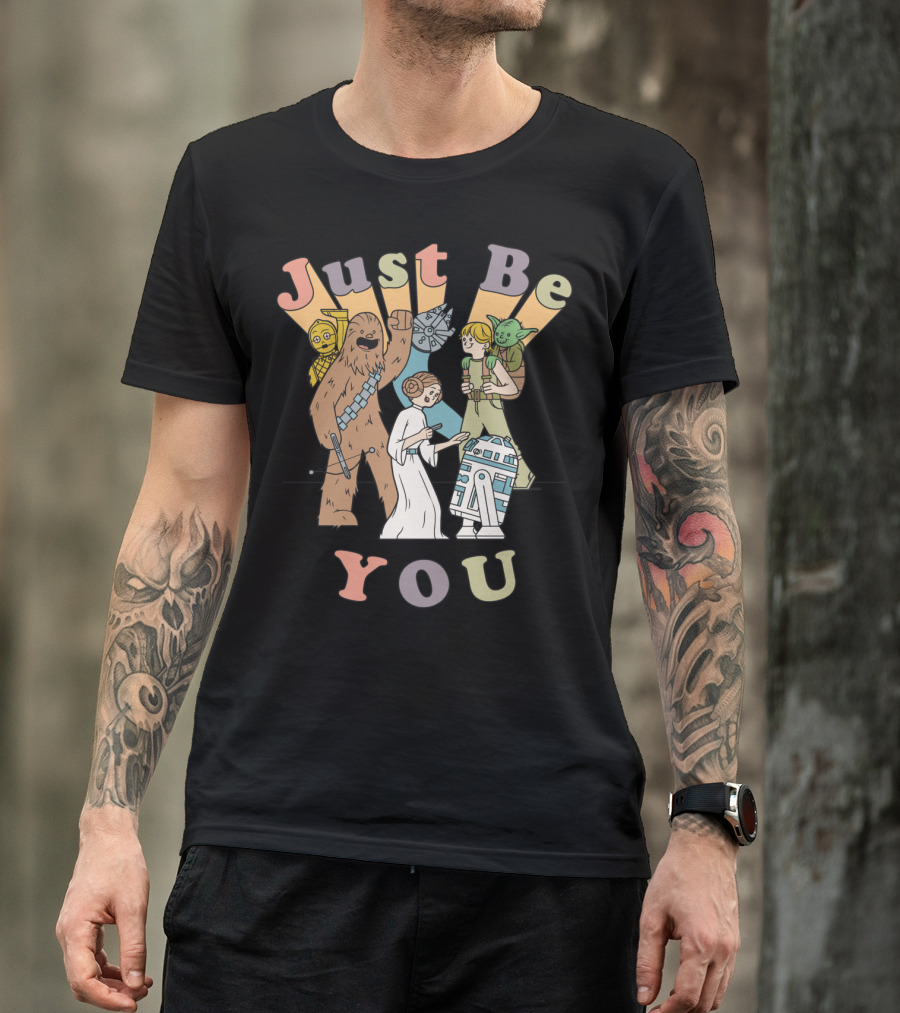 Just Be You Star Wars Group Cartoon Characters T-Shirt