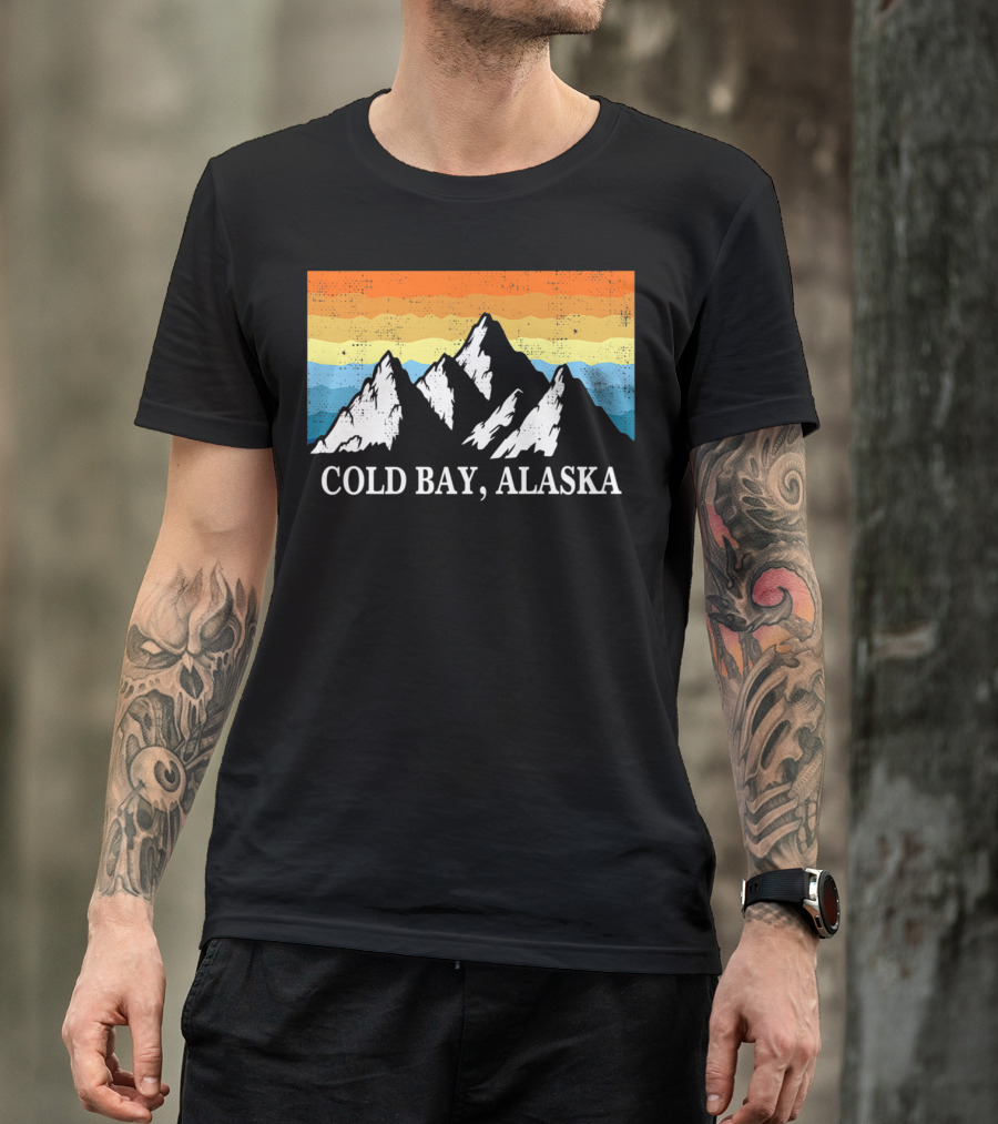 Cold Bay Alaska Retro Mountain Hiking Adventure T-Shirt