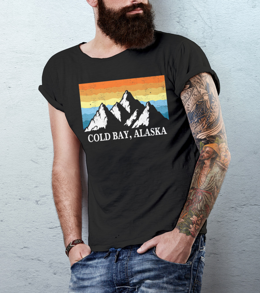 Cold Bay Alaska Retro Mountain Hiking Adventure T-Shirt