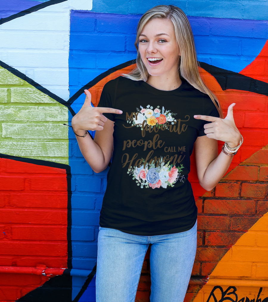 My Favorite People Call Me Halmoni Floral T-Shirt