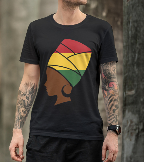 Proud Jamaica Reggae Woman With Rasta Colors T-Shirt