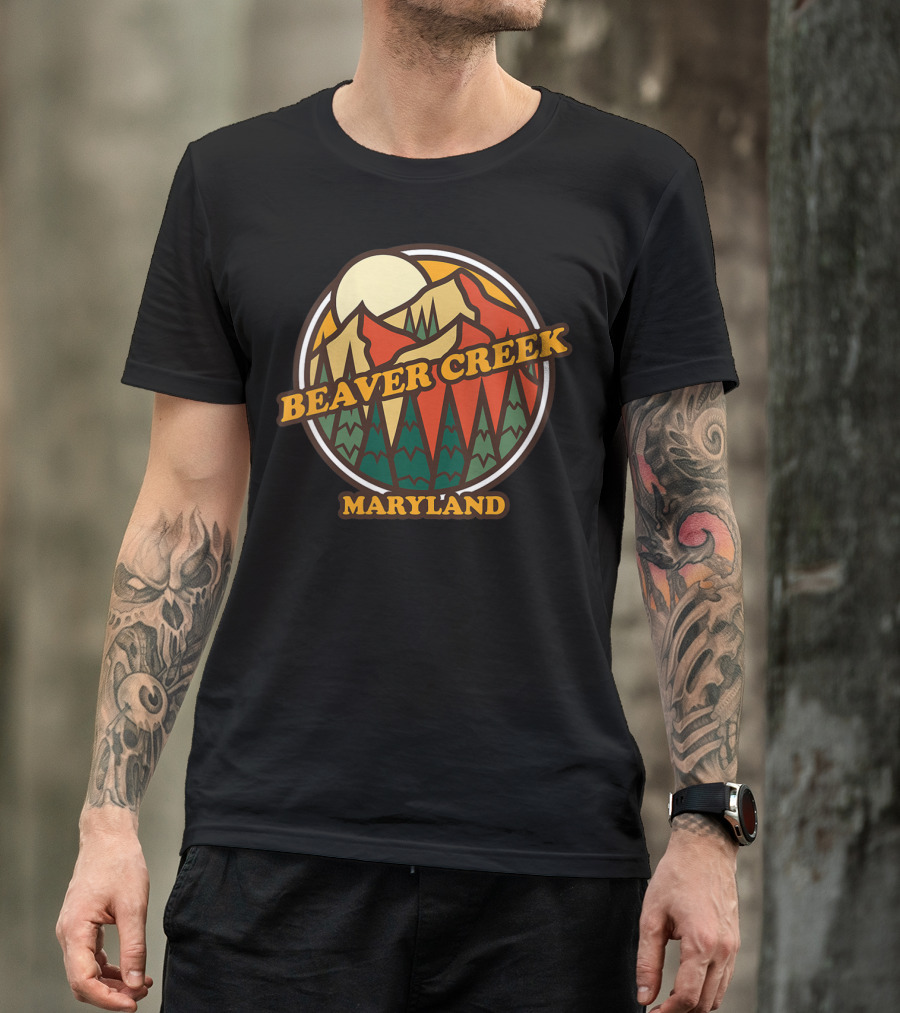 Beaver Creek Maryland Mountain Vintage Retro T-Shirt