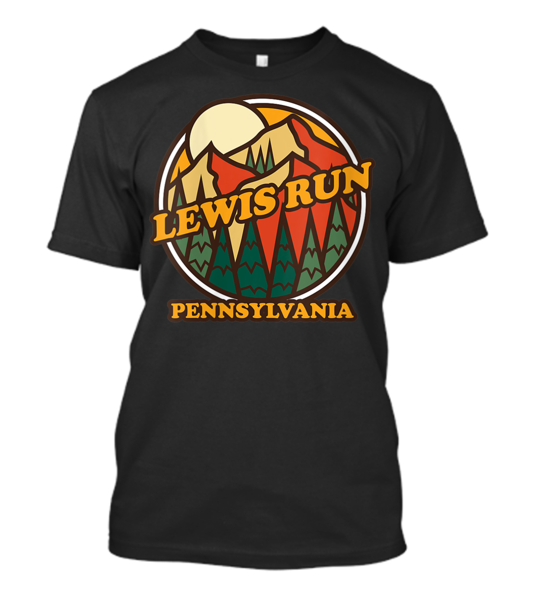 Vintage Pennsylvania Lewis Run Mountain Scene T-Shirt