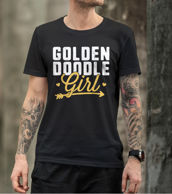 GOLDENDOODLE GIRL HEARTS AND ARROW T-Shirt