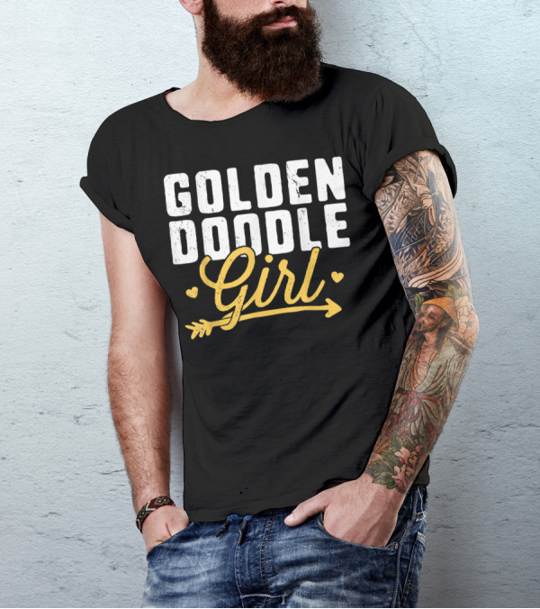 GOLDENDOODLE GIRL HEARTS AND ARROW T-Shirt