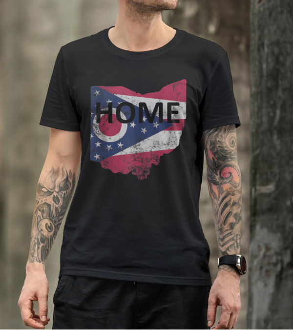 HOME Ohio State Flag Shape T-Shirt