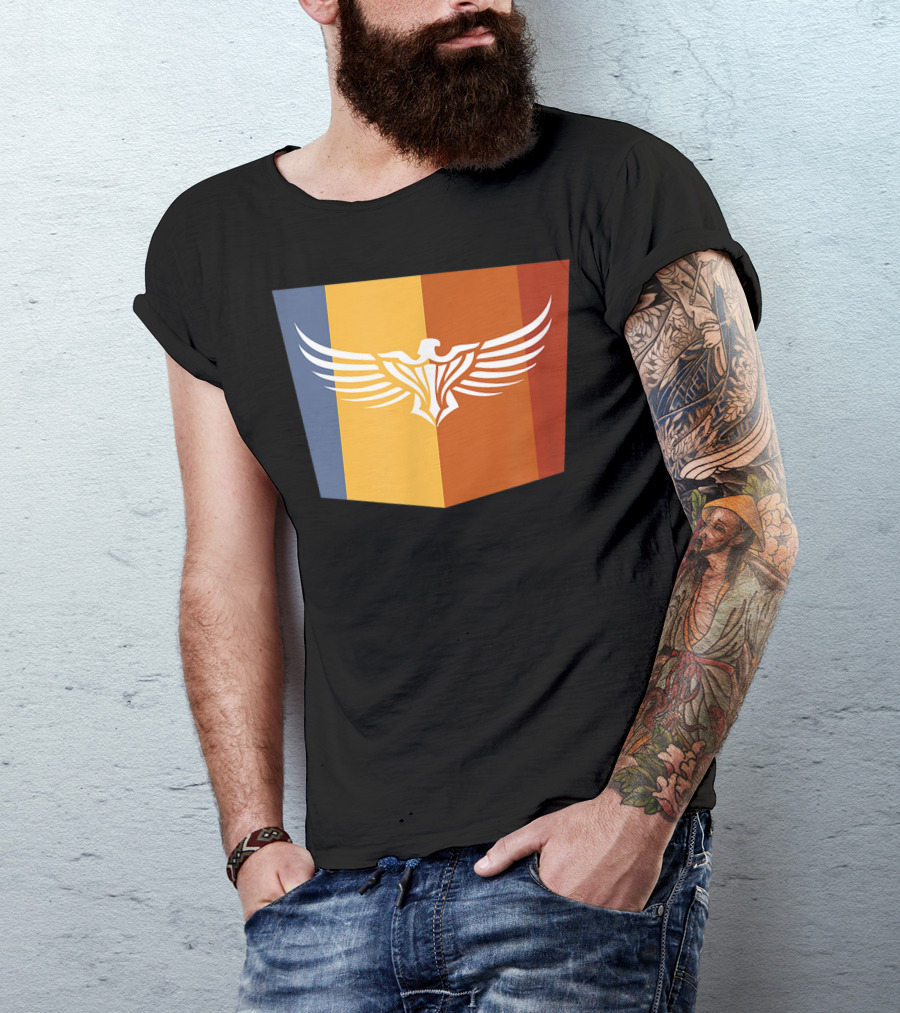 Falcon Great Eagle Winged Emblem With Tricolor Shield T-Shirt
