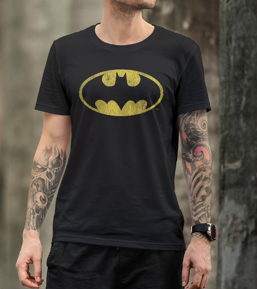Kids DC Comics Batman Yellow Bat T-Shirt
