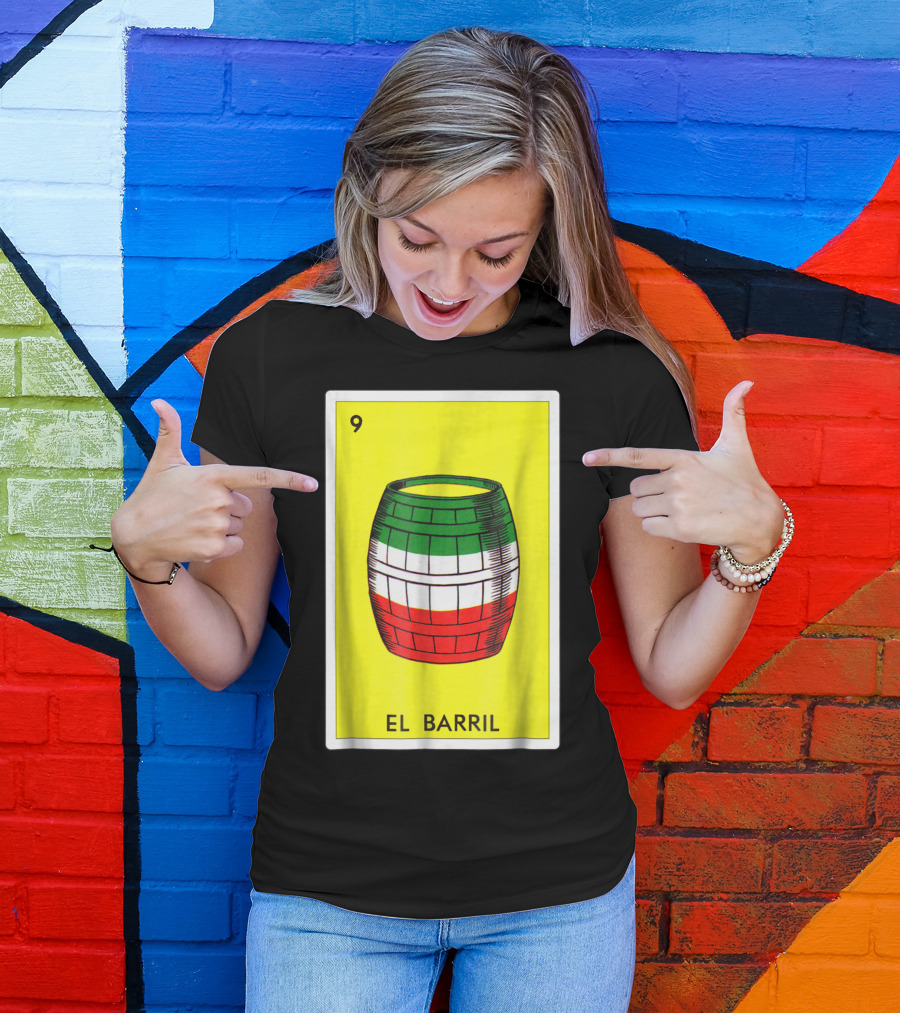 Loteria El Barril Card 9 Mexican Colors Classic Version T-Shirt