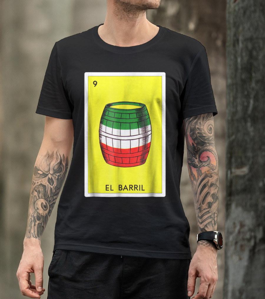 Loteria El Barril Card 9 Mexican Colors Classic Version T-Shirt