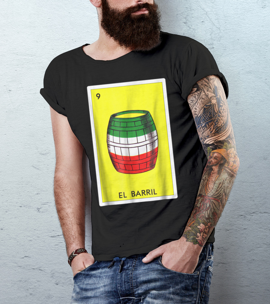 Loteria El Barril Card 9 Mexican Colors Classic Version T-Shirt