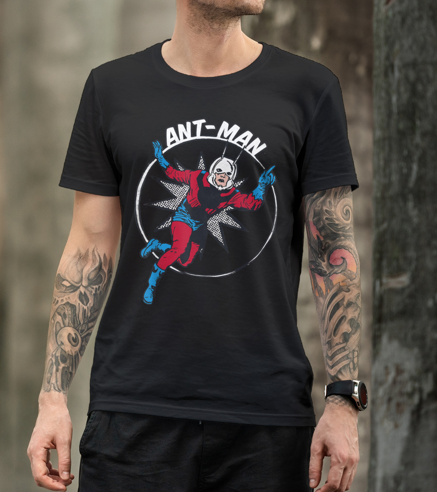 Marvel Ant-Man Classic Avengers Vintage Style Badge T-Shirt