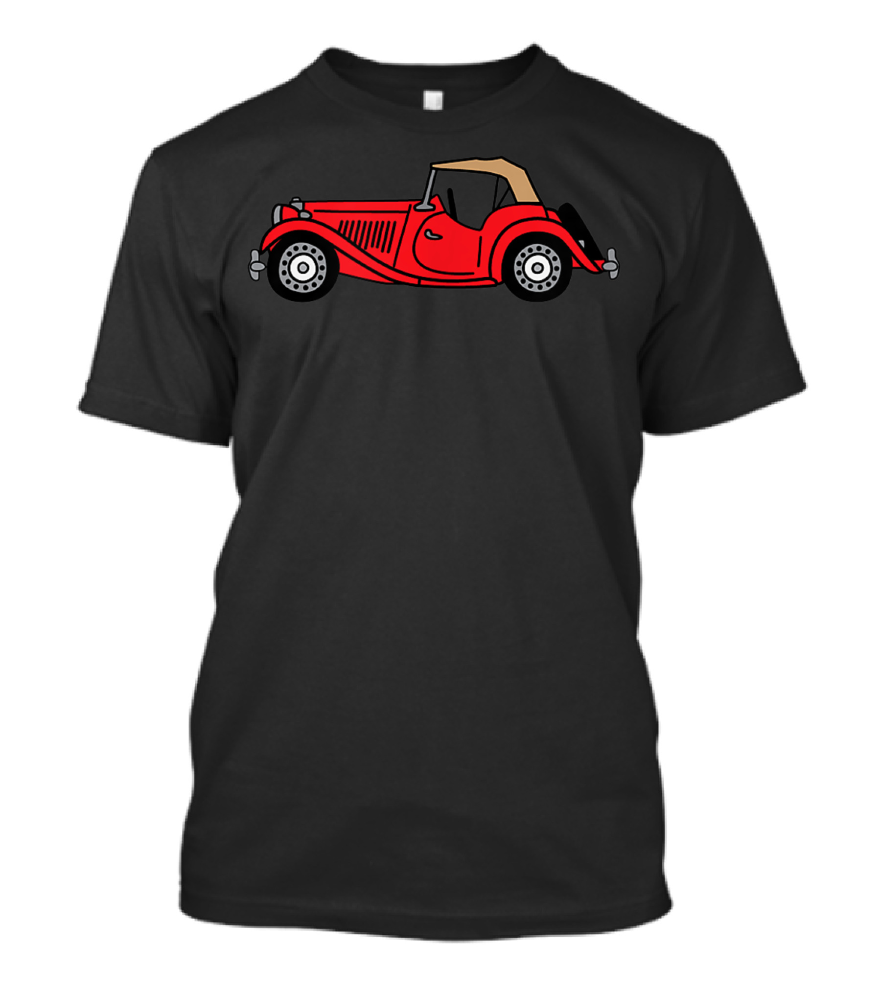 Mgtd MG TD Red British Classic Sportscar Vintage Roadster T-Shirt