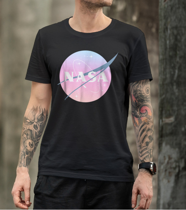 NASA Logo Pastel Rainbow Circle T-Shirt