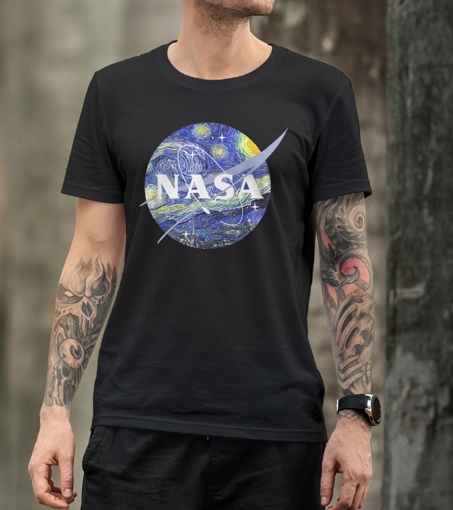 NASA Starry Night Classic Chevron Lovers T-Shirt