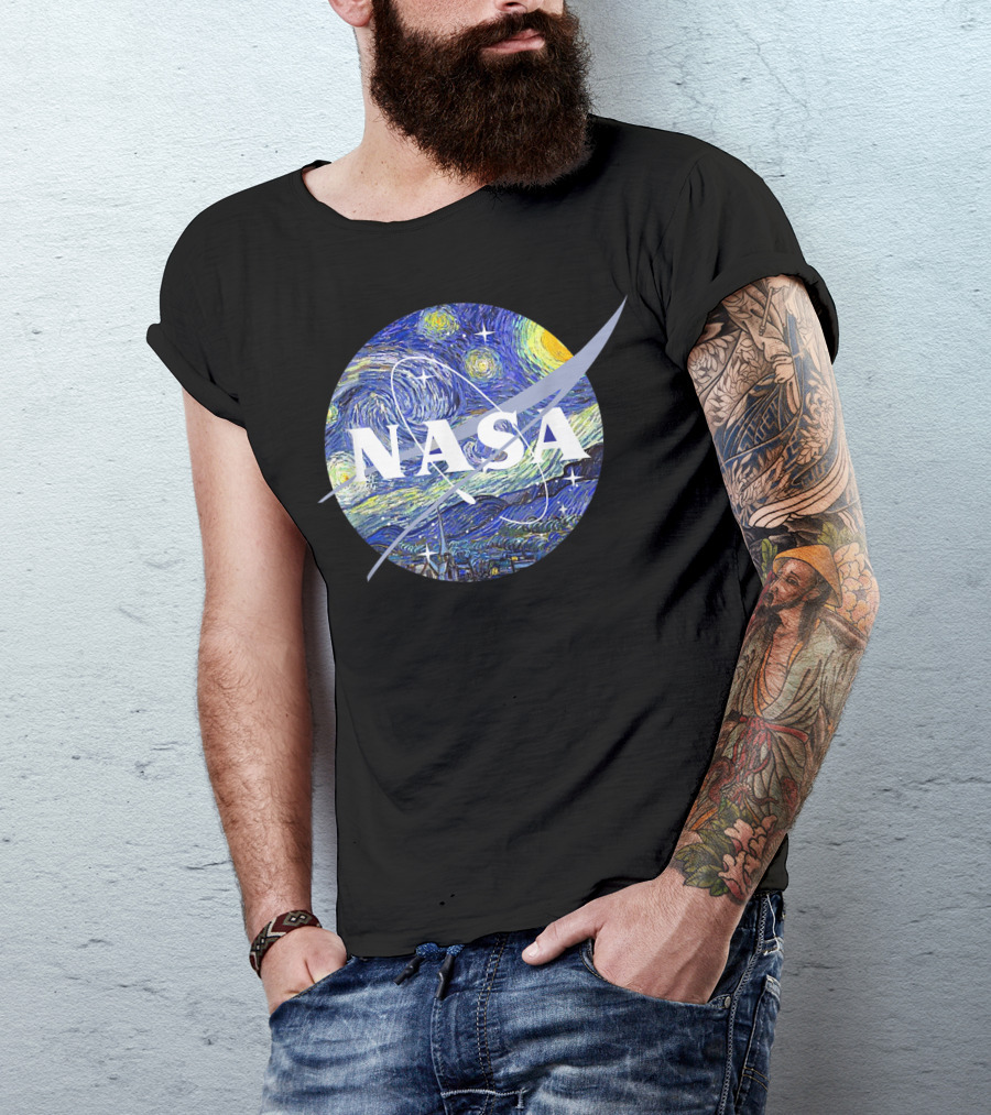 NASA Starry Night Classic Chevron Lovers T-Shirt