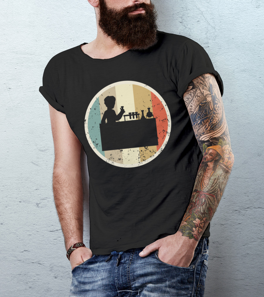 Laboratory Chemist Technician Science Retro T-Shirt