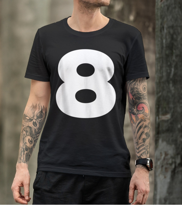 Number 8 Jersey Style Sport Team Fan Group T-Shirt