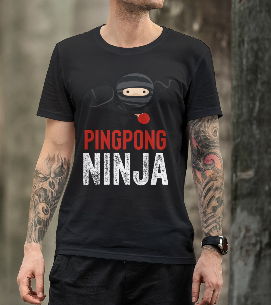 Ping Pong Ninja Table Tennis Stealth Master Player T-Shirt