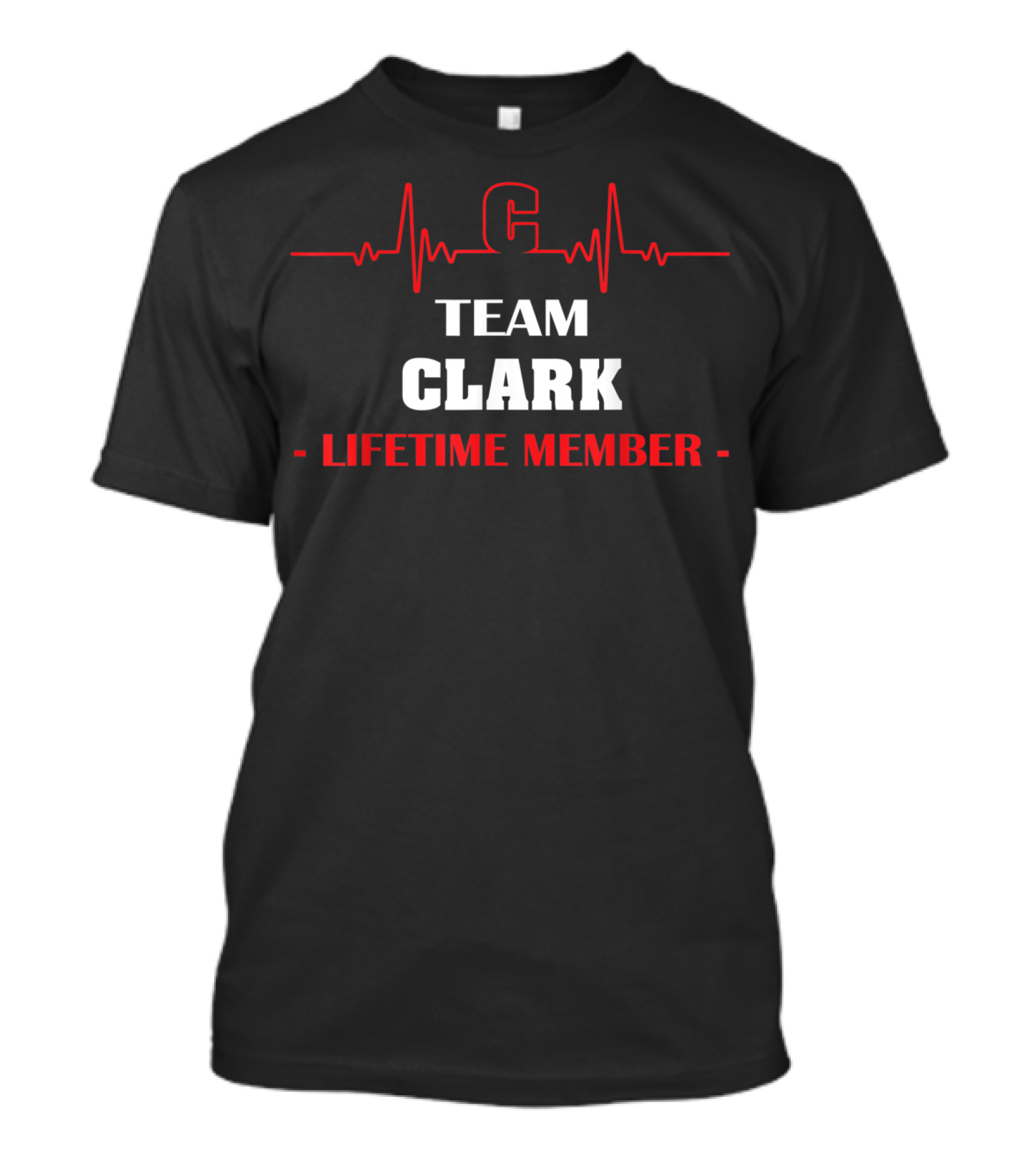 Team Clark Lifetime Member Heartbeat T-Shirt