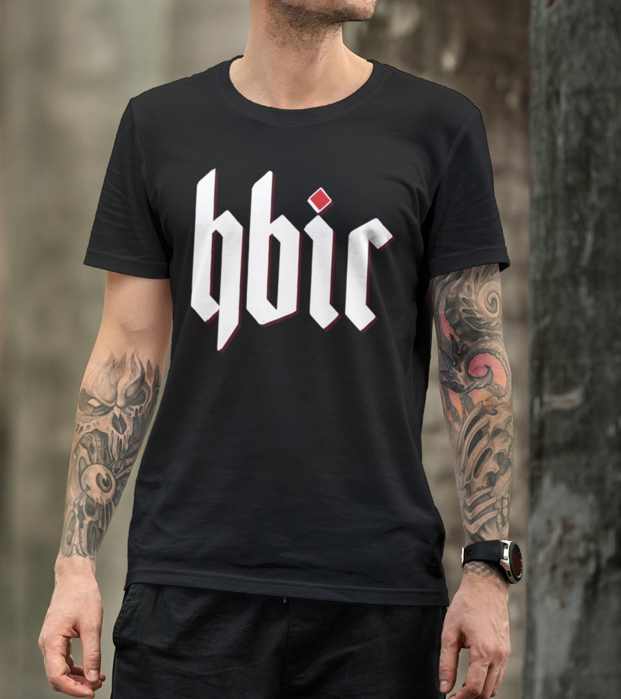 Hbic Gothic Style Text With Red Diamond Accent T-Shirt