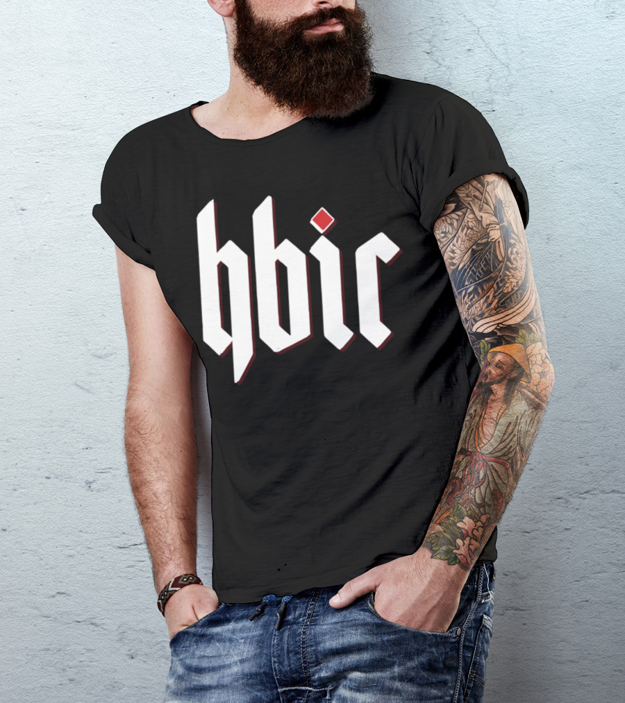 Hbic Gothic Style Text With Red Diamond Accent T-Shirt